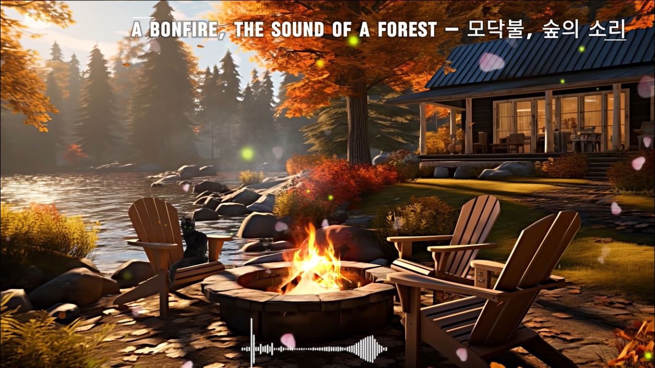 🌙 모닥불, 숲속의 소리🌸A bonfire, the sound of the forest 🌿#숲속ASMR #자연의소리 #ForestASMR #BonfireSounds