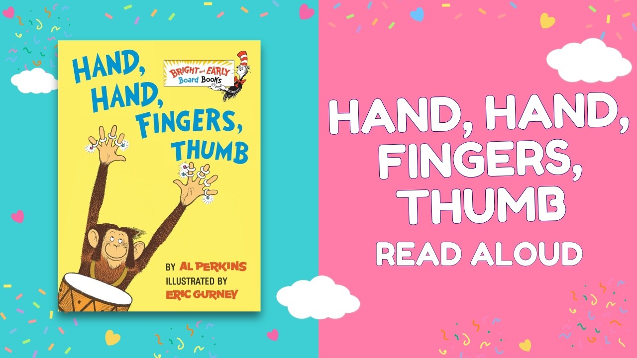 Hand, Hand, Fingers, Thumb 🐒🥁 | Fun Rhythm & Rhyme Read Aloud for Kids