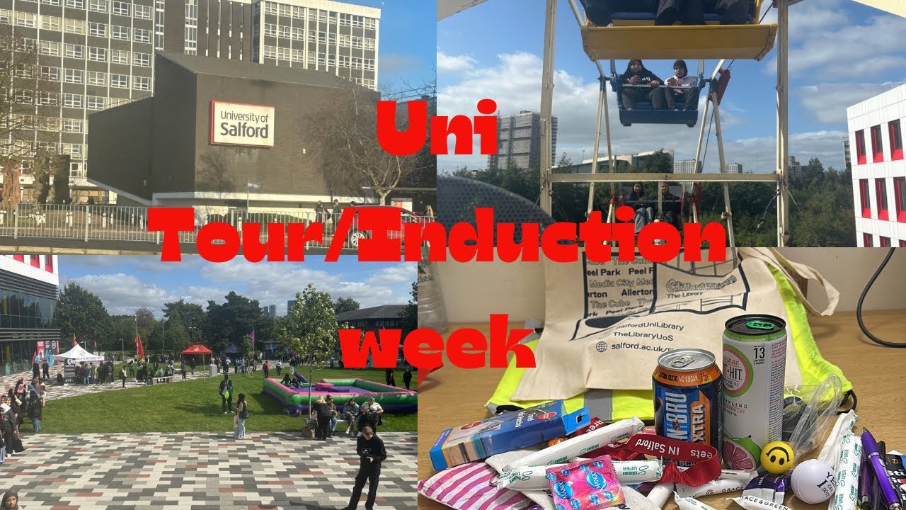 UK 🇬🇧 LIVING: University of Salford Mini Tour/Induction Week | First Impressions & Campus Highlights
