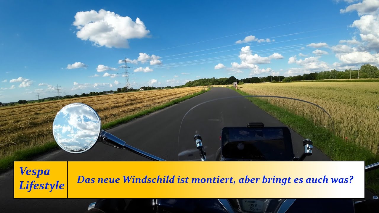 Vespa GTS 125: Das neue Windschild ist montiert, aber bringt es auch was?
