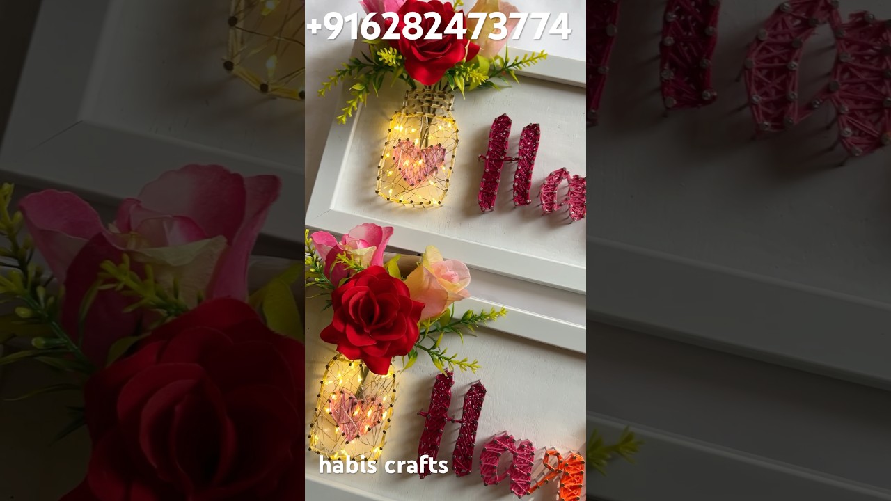 How to make string art name board/string name board frame making#stringart#shortsfeed #youtubeshorts
