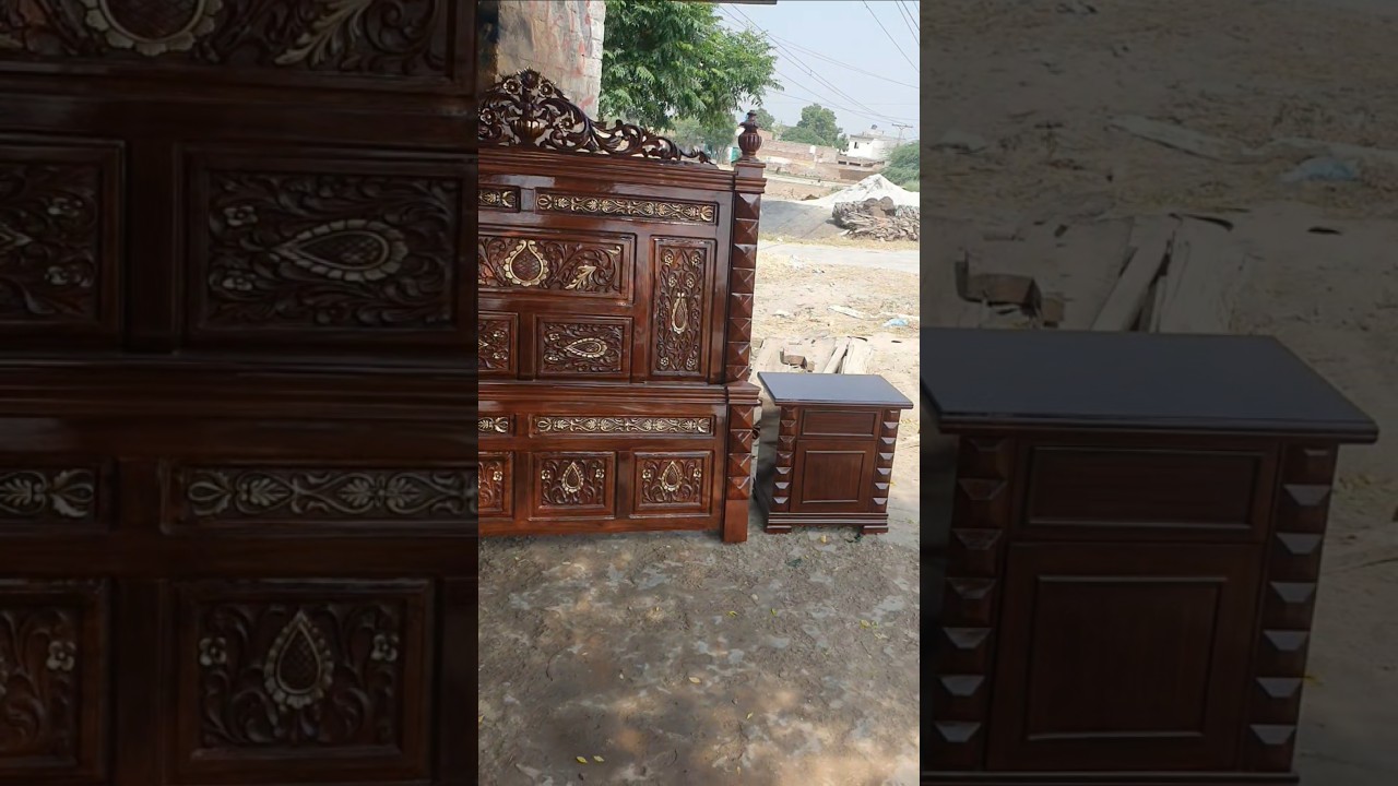 chinioti bed design 2025 | Shesham wood bed designs | M Tufail Furniture House WhatsApp 03014214239