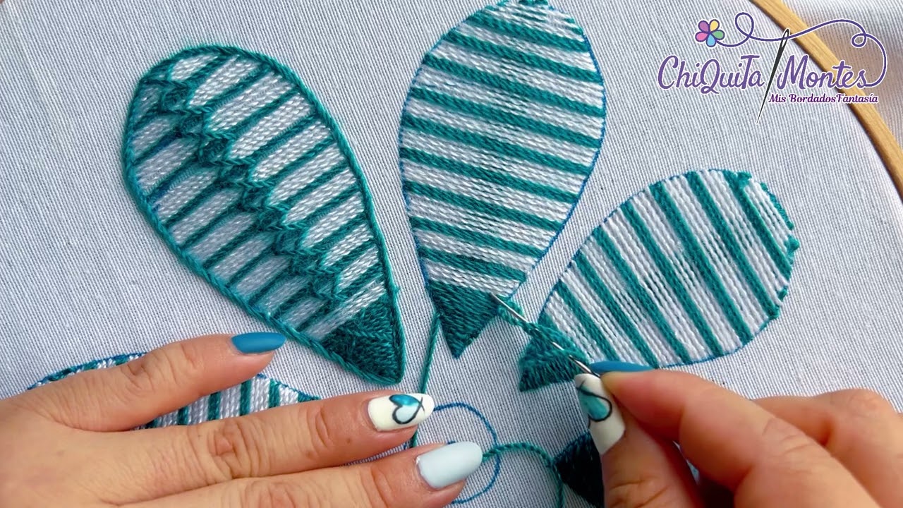 Bordado Fantasía Flor 60 #embroidery #bordado