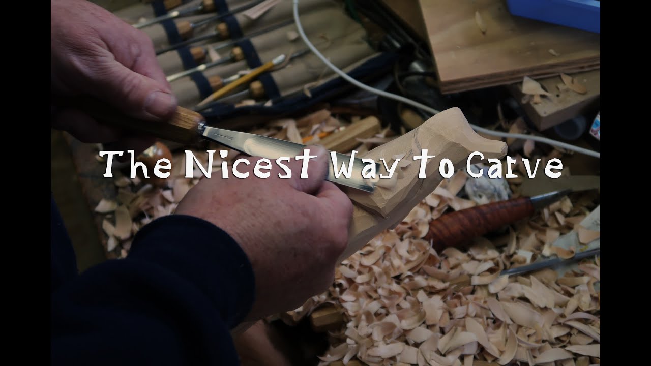 Carving with a Bench Screw | Iron Ram Forge | Woodcarving Hand Tools ASMR