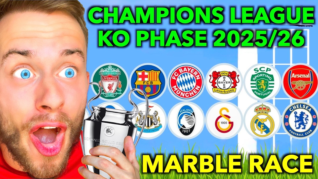 MARBLE RACE sagt die CHAMPIONS LEAGUE KO PHASE voraus! ⭐️⚽️ *sehr spannend* (2025/26)