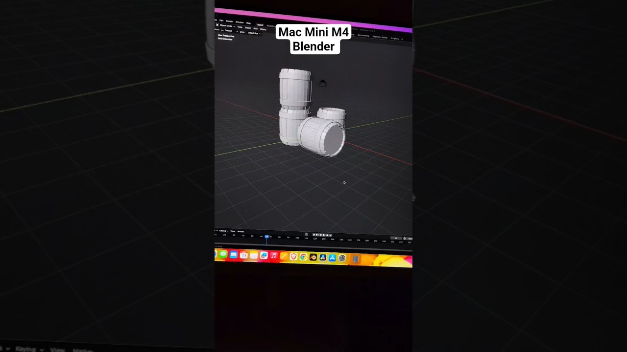 Mac Mini M4 3D Modeling In Blender 😱 #blender #3danimation #3dmodeling
