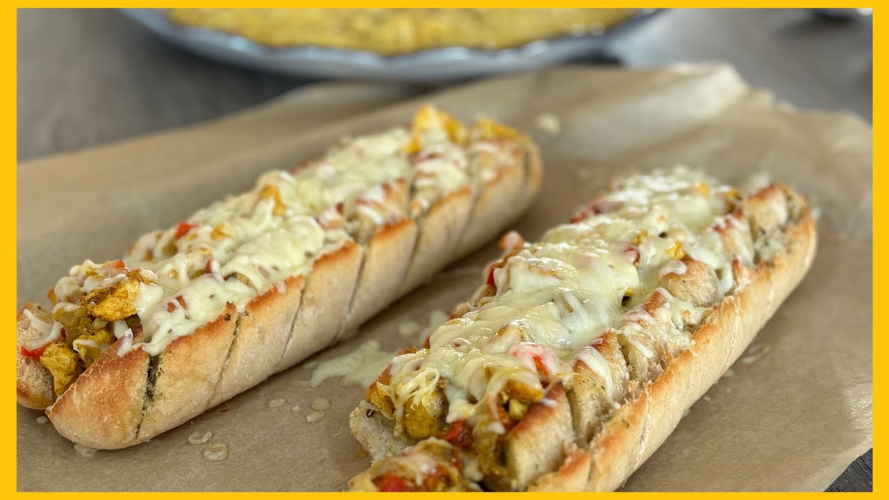 KRUIDEN BAGUETTE GEVULD MET KIPFILET | KRUIDENBROOD MET KIP