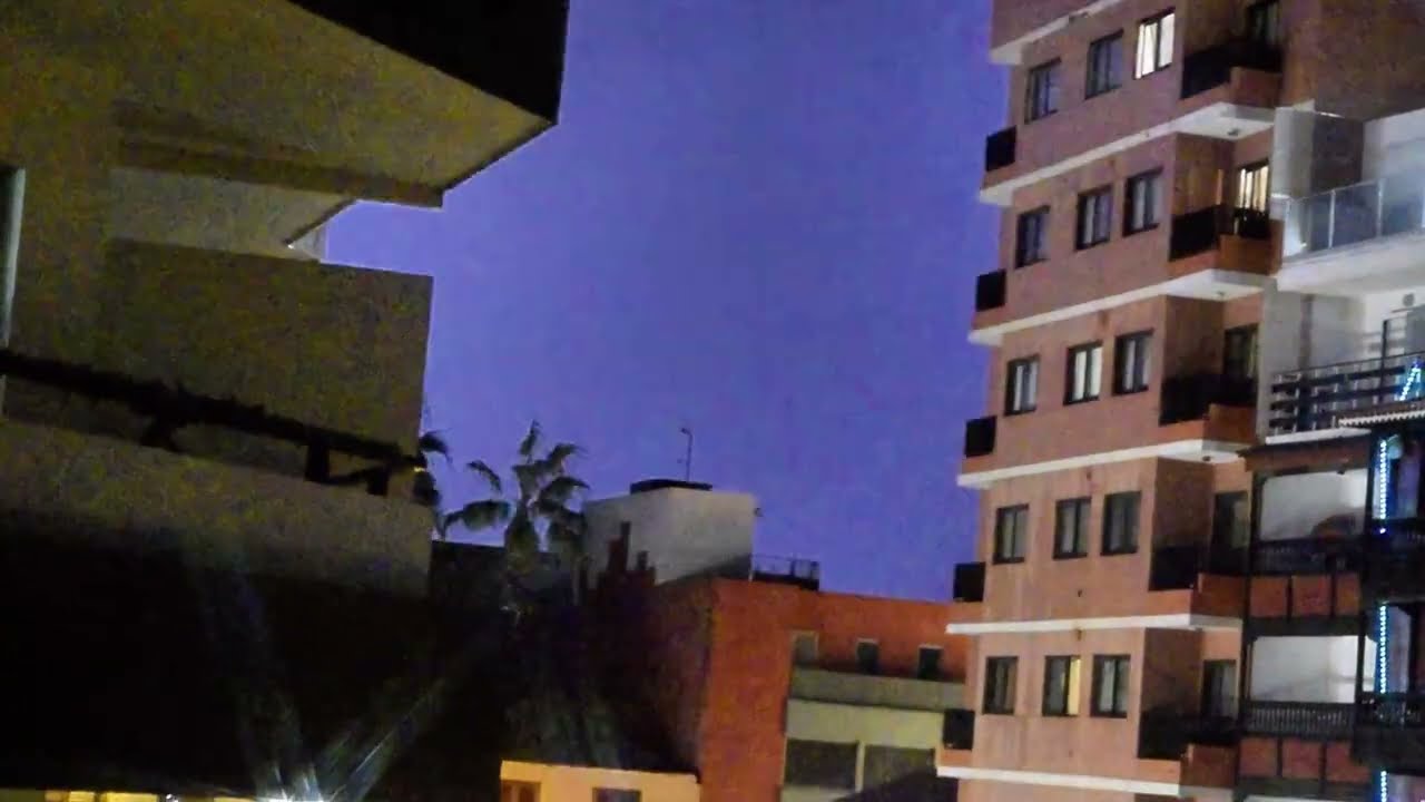 Thunder and lightning,Puerto de la Cruz.Tenerife