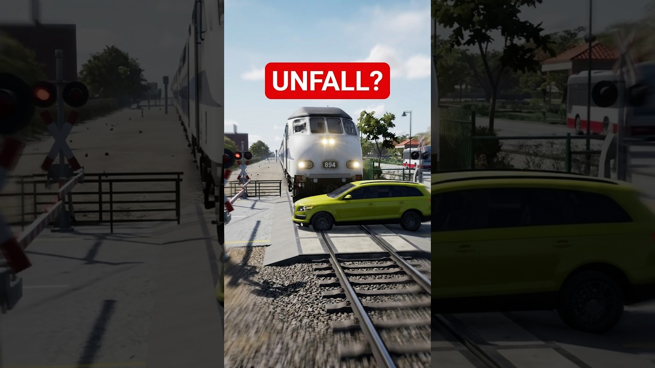 UNFALL am Bahn&uuml;bergang in Train Sim World 5? #tsw5 #train #shorts
