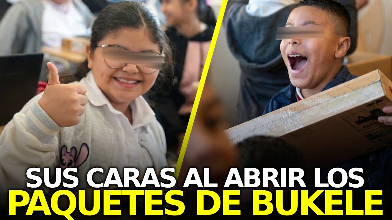 Las Caras De Estudiantes Al Abrir Paquetes Educativos De Bukele