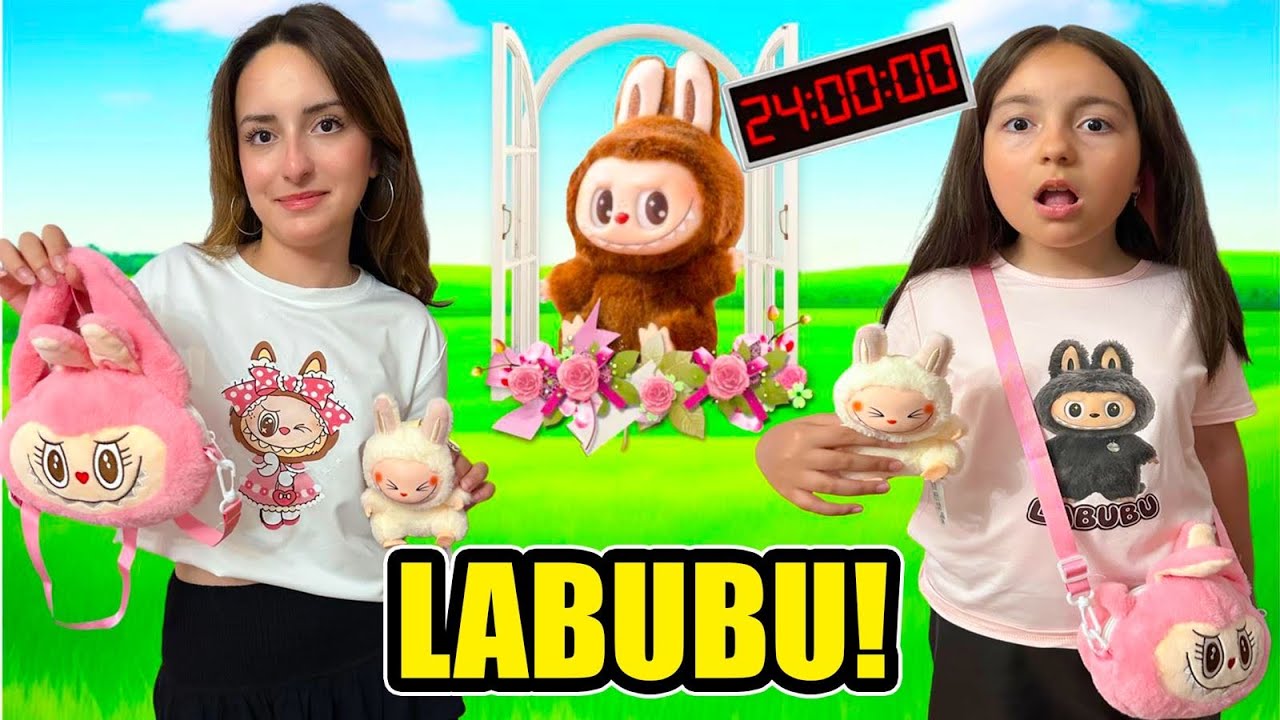 ZEYNEP VE HİRANUR 24 SAAT BİR GÜN BOYUNCA HER ŞEY LABUBU ‼️