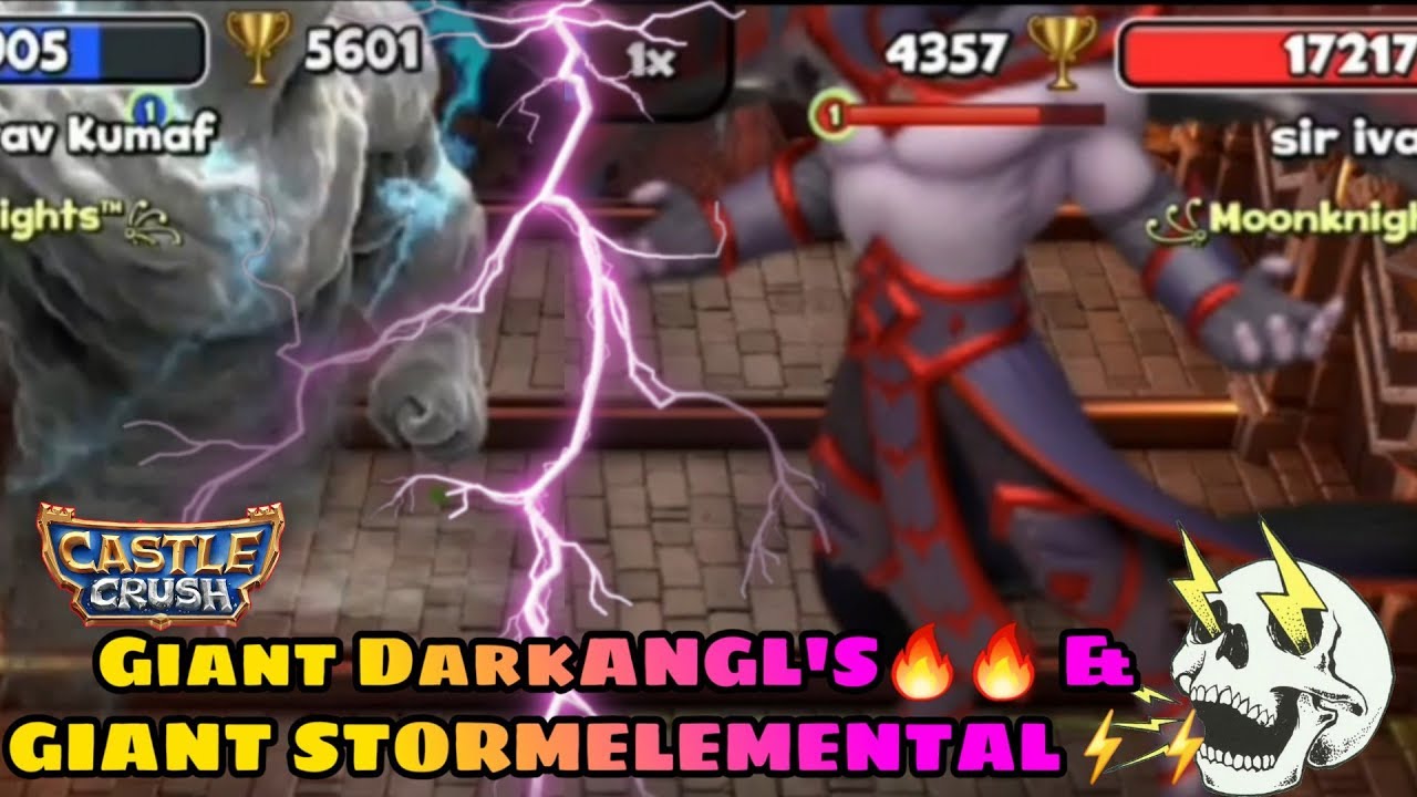 Giant StormElemental & Giant Darkangel Huge Battles in:- Castle Crush