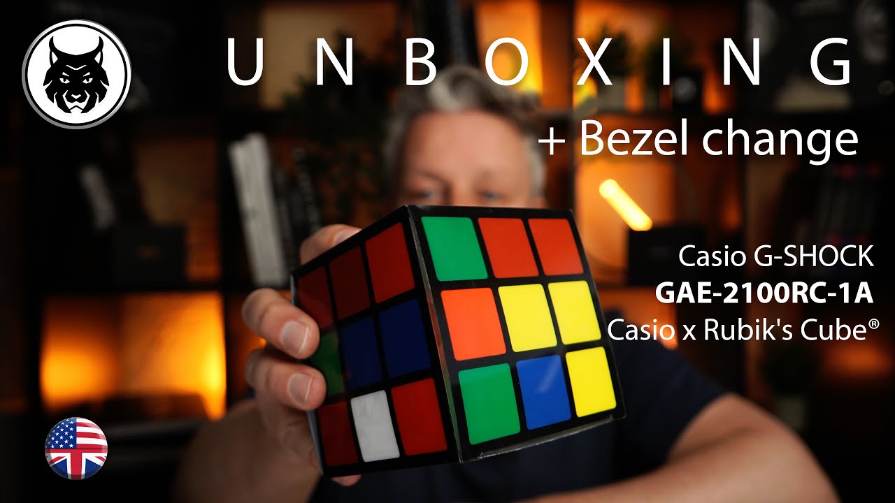 Unboxing & Bezel change - Casio G SHOCK GAE-2100RC-1A Rubik&acute;s Cube - Full Review: www.watchdavid.com