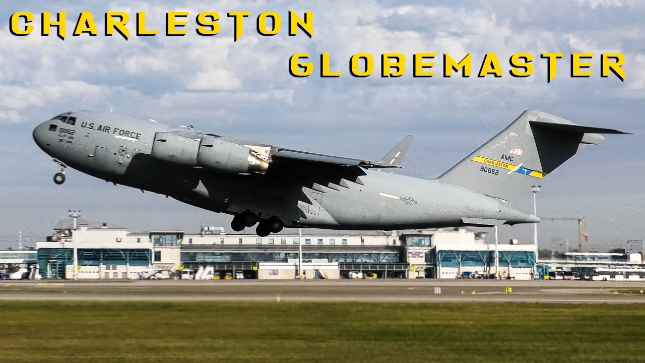 Charleston AFB Boeing C-17 Globemaster takeoff - United States Air Force