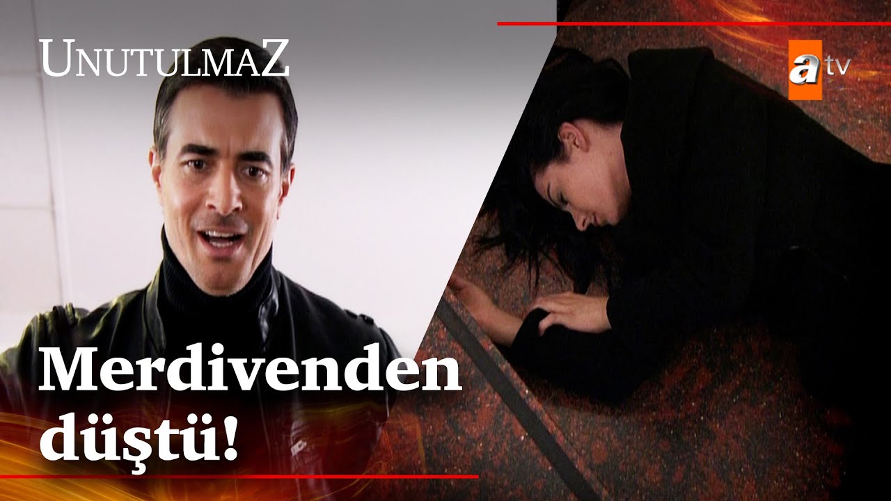 Eda, Harun'la kavga ederken merdivenden yuvarlandı! - Unutulmaz 68. Bölüm