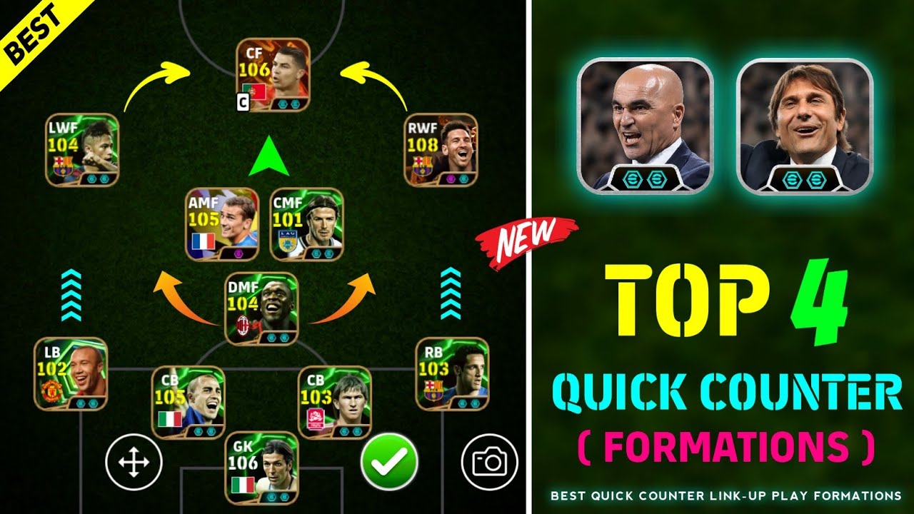 Топ-4 лучшие тактики для контратак в eFootball 2027 🤩💥 Лучшая схема Р. Мартинеса для игры в пас 🥶