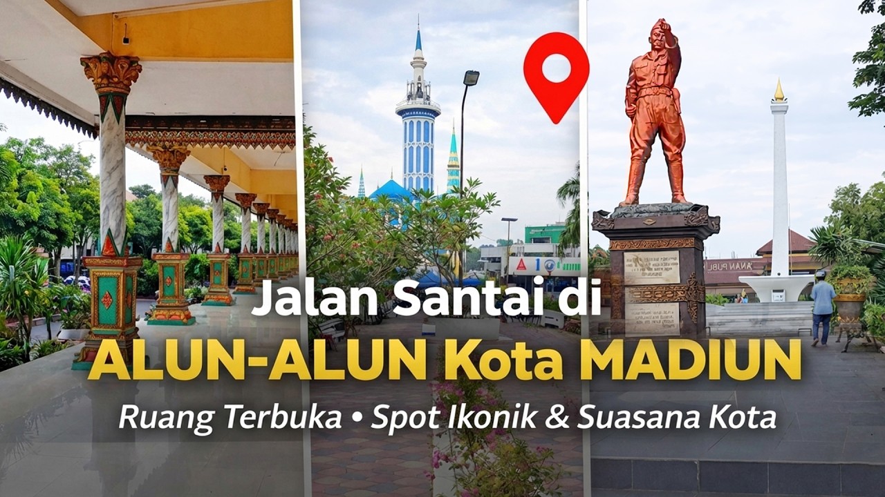 Pagi di Alun-Alun Kota Madiun | Jalan Kaki Menikmati Ruang Terbuka Kota