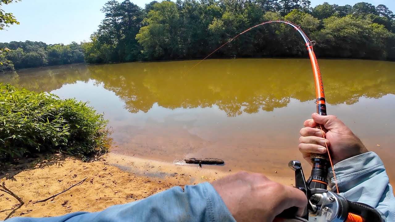 I Fished the Deepest Hole in the River and Caught THIS! (Summer Bank Fishing)