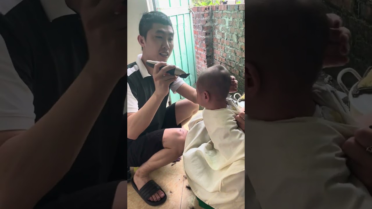 Cắt tóc cho em bé gần 11th 🥰🥰