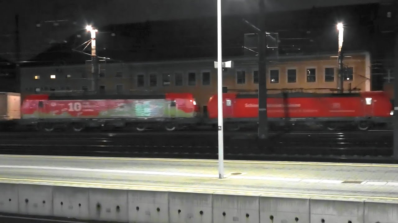 Linz Hbf: DB Cargo mit Vectron Doppeltraktion, ICE-T ➡️Wien Hbf, Railjet 6 Westbahn