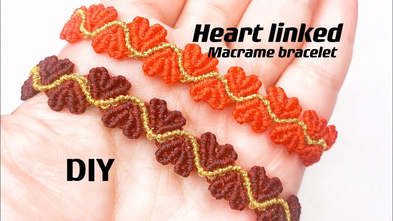 #valentine#heart#tutorial#how to make#DIY#macrame#bracelet#easy#beautiful