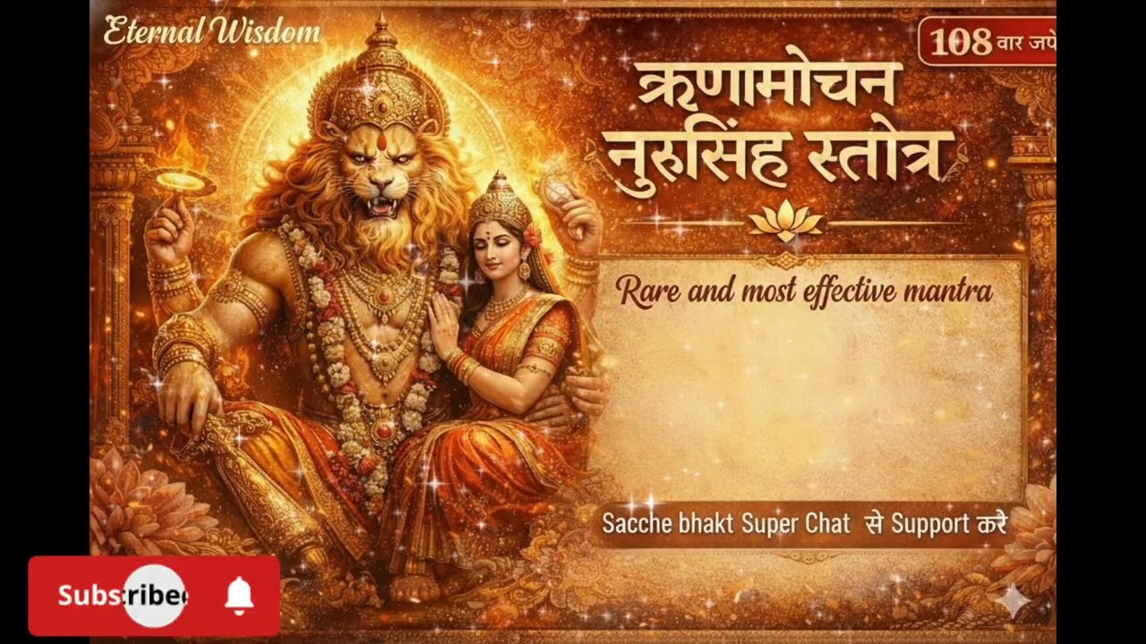 ऋणमोचन नृसिंह स्तोत्र | Rin Mochan Narasimha Mantra 108 Times | Debt Relief Divine Prayer