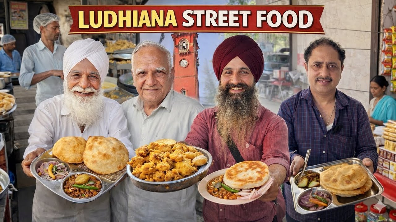 LUDHIANA Famous STREET FOOD | CHOLE BHATURE, Panna Singh PAKORE | Punjab Food Tour