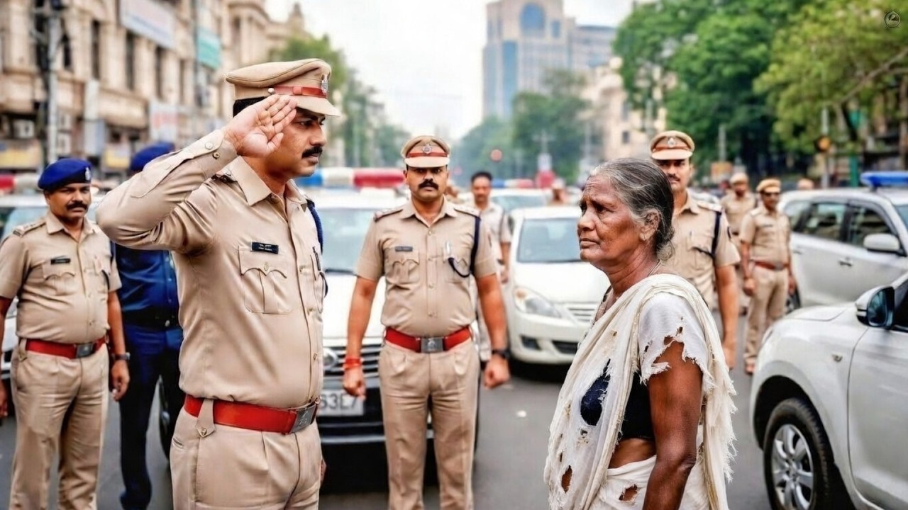পুলিশ কমিশনার গাড়ি থামিয়ে স্যালুট করলেন — কে এই নারী যার পরিচয়ে কেঁপে উঠলো সবাই