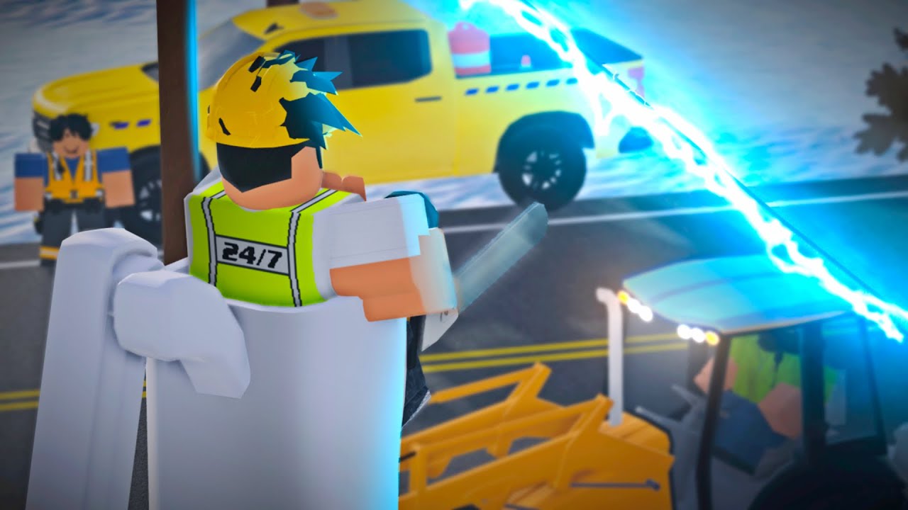 Tree Cutters ACCIDENTALLY Cut Power Lines! - ERLC Roleplay