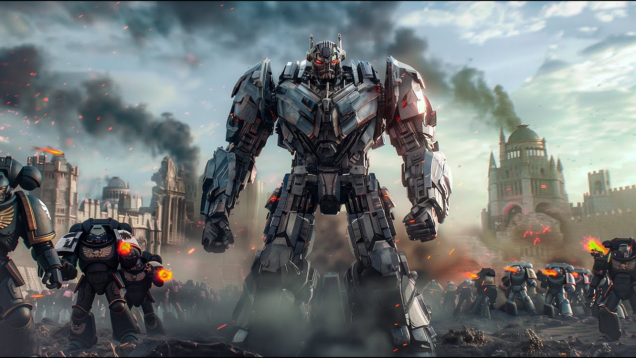 10,000,000 NEMEROTH & MEGATRON ARMY ATTACKS SPACE MARINE CASTLE - WARHAMMER 40K - UEBS 2