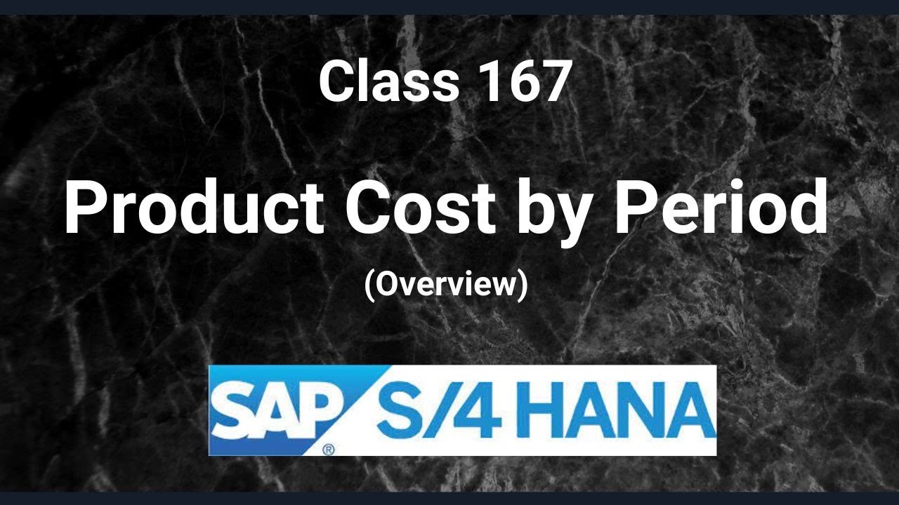 Product Cost by Period in SAP S/4 Hana Controlling | Introduction | Class-167
