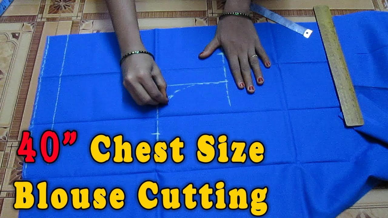 40 Inch Size Blouse Cutting in Tamil for Beginners | Thaiyal tamilil