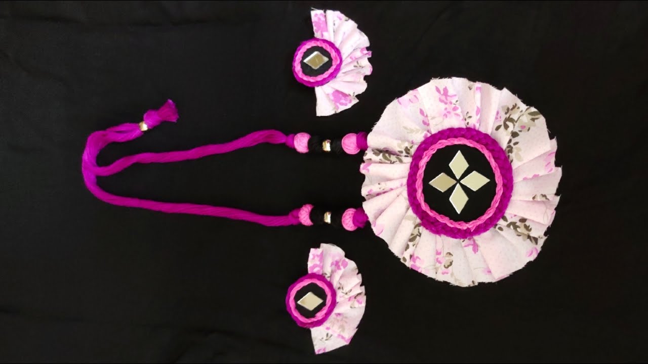 Fabric jewellery making/ DIY handmade  jewellery making/ Mirror cloth jewellery tutorial