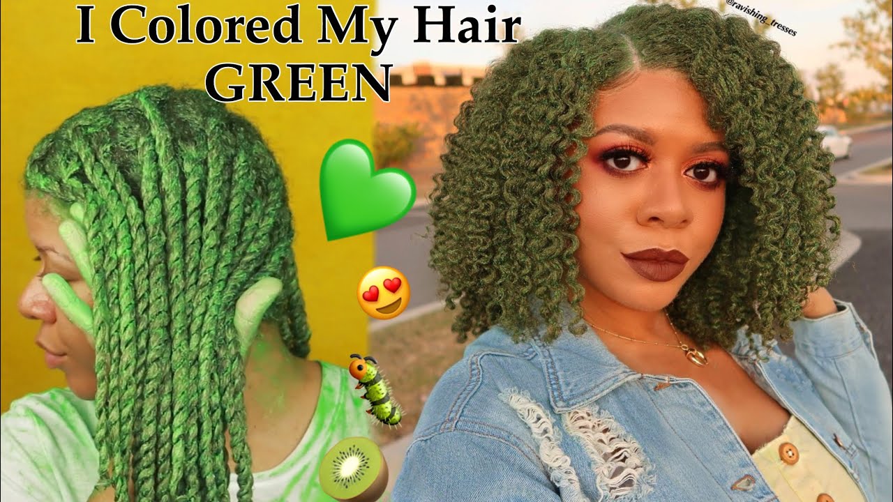 I Colored My Hair GREEN!!! Mofajang Hair Paint Wax