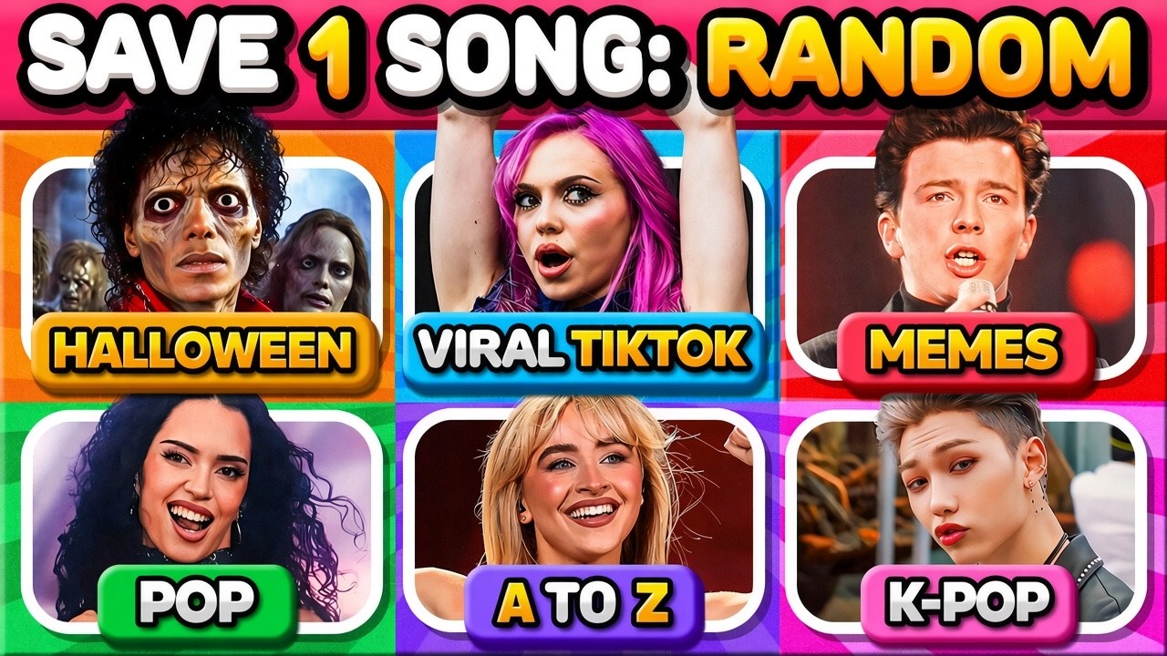 Save One Song 🎵RANDOM Rules 🤩 6 Songs Challenge! | Music Quiz 2026