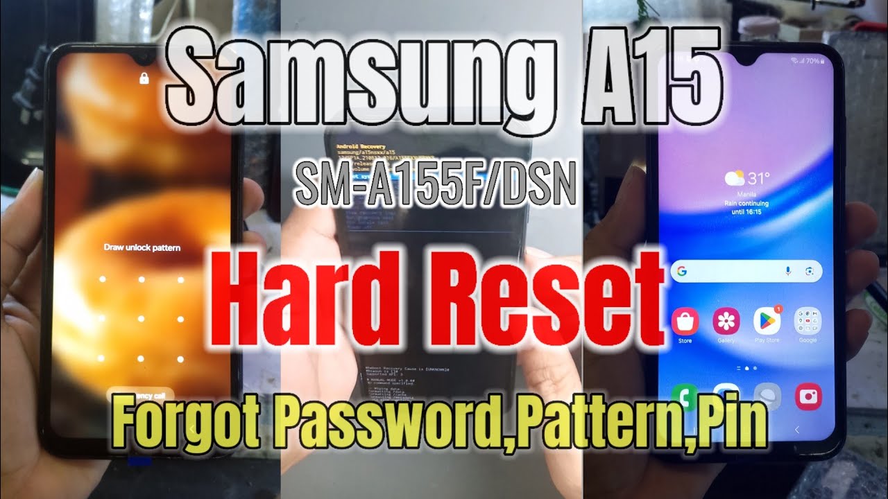 Samsung A15 (SM-A155F/DSN) Forgot Pattern,Password,Pin | Hard Reset Remove Unlock.