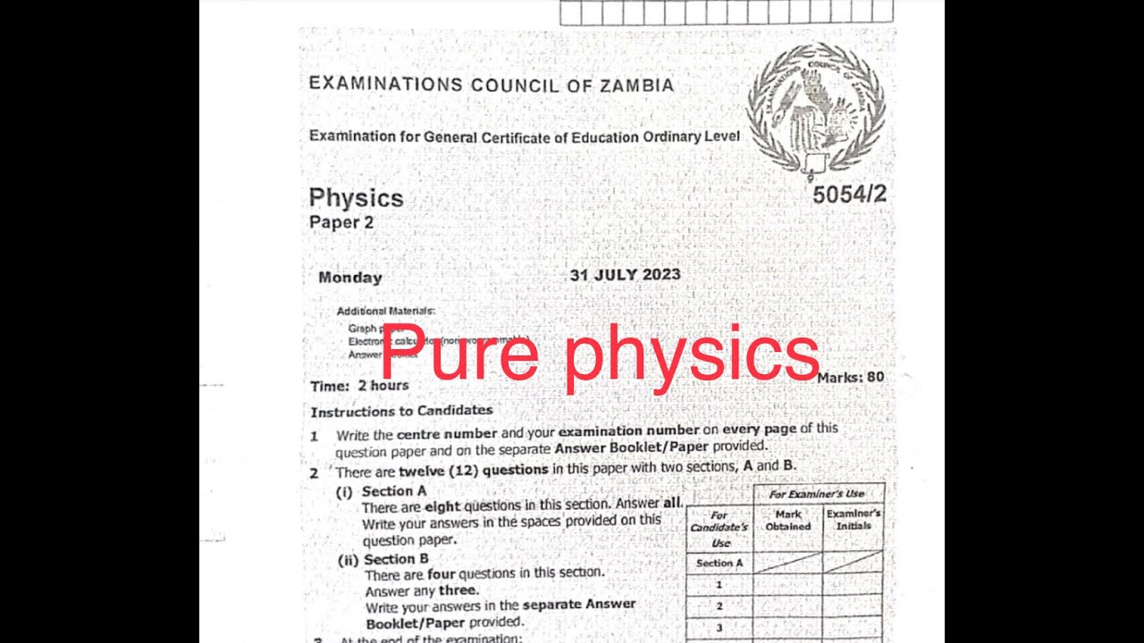 2023 AUGUST PURE PHYSICS 5054