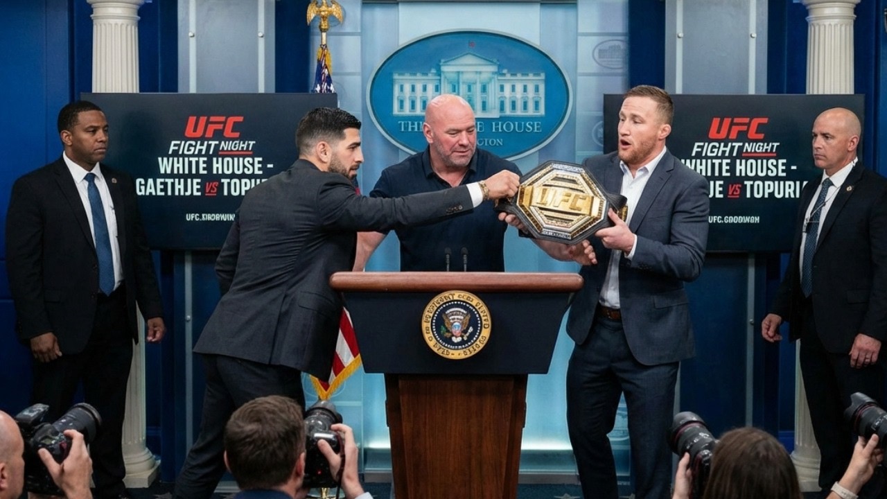 lia Topuria SNATCHES Justin Gaethje’s Belt After UFC White House Fight Is Confirmed