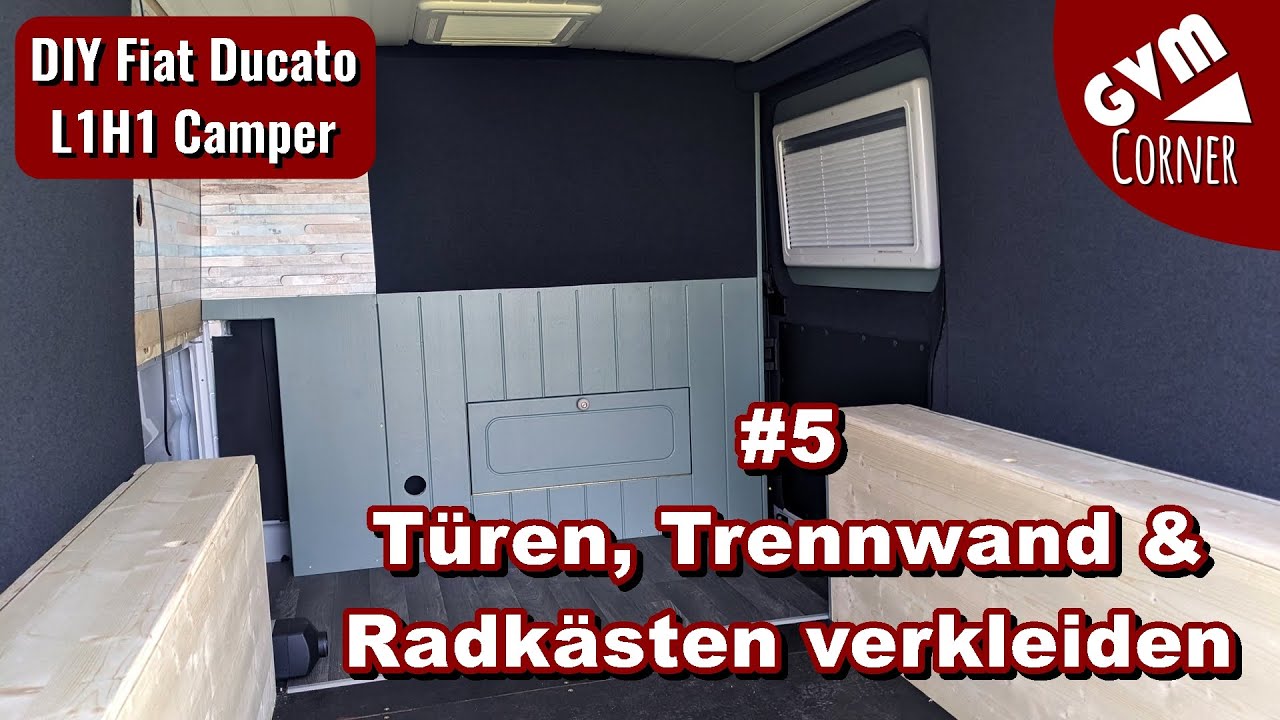 Самодельный кемпер Fiat Ducato L1H1 - №5. Покрытие дверей, перегородок и колесных арок