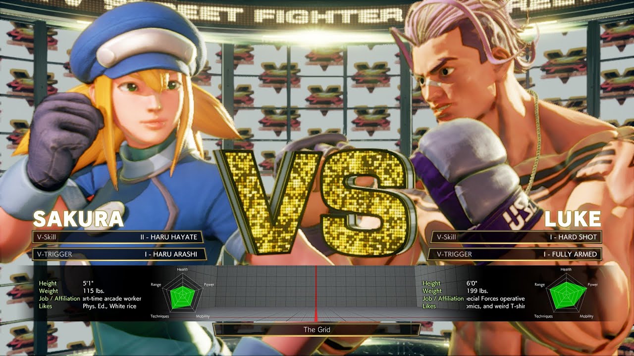 Street Fighter V Gameplay: Sakura vs Luke