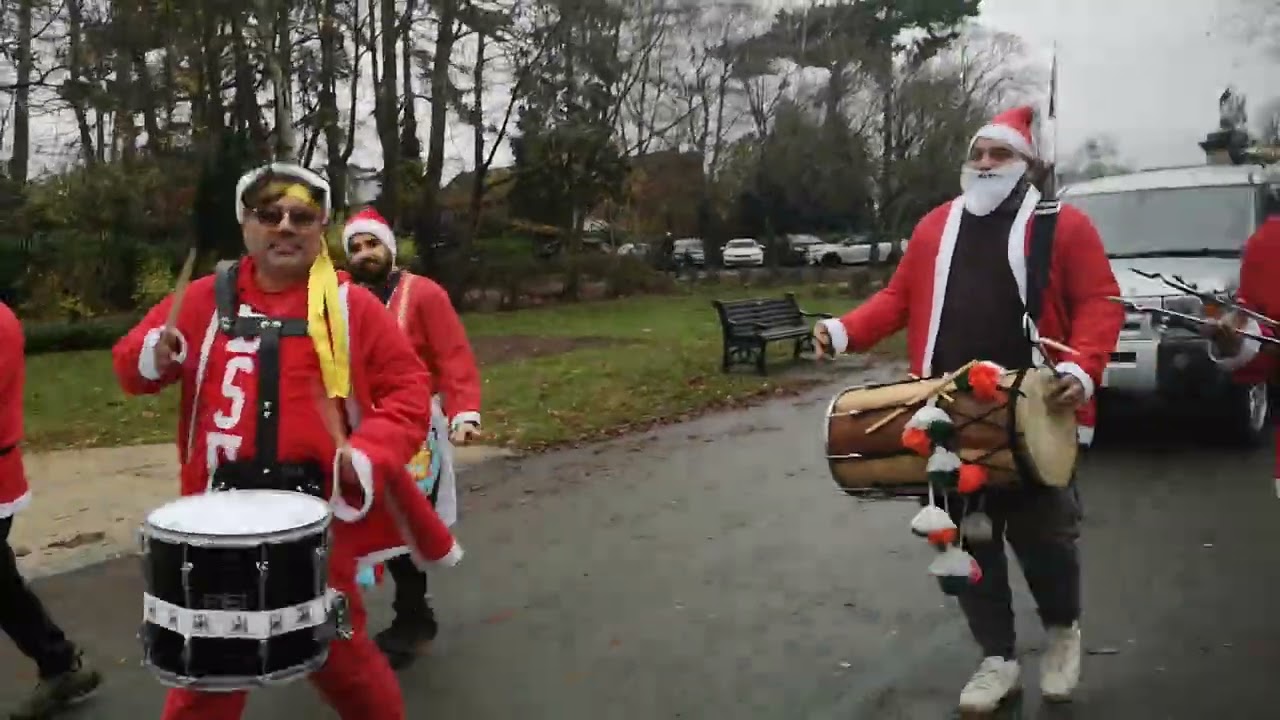 Bhangra Smash Up at Mary Stevens Hospice Santa Jog fundraising event December 2025 