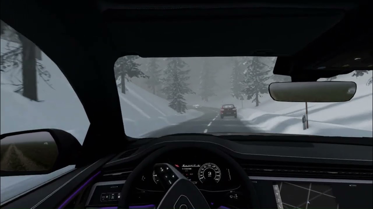 Beamng drive - Driving Audi Q5 in a snowy day