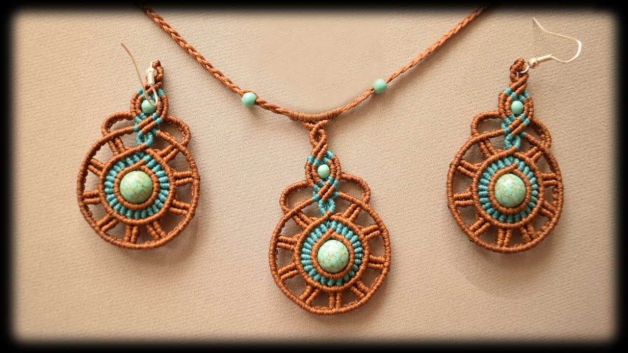 Macrame Jewelry Set | Macrame Earring and Necklace With Beads | DIY and CRAFTS