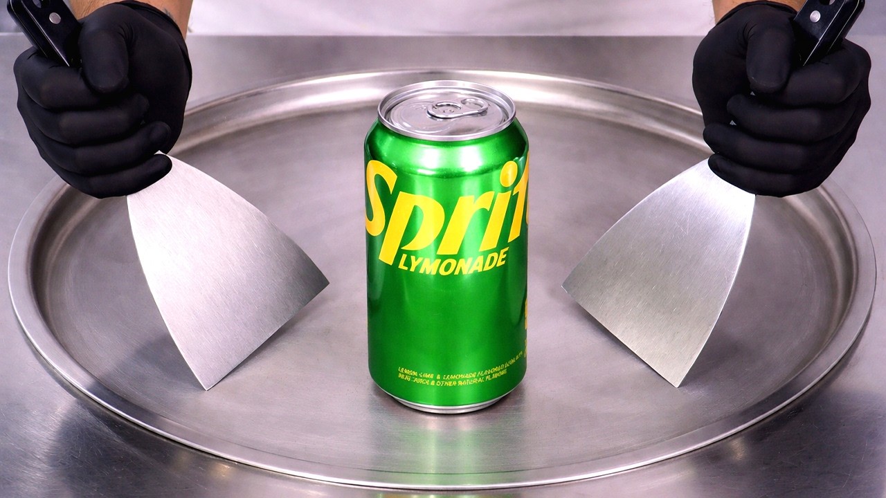 Sprite Lemonade — Ice Cream Rolls | Satisfying Visual ASMR