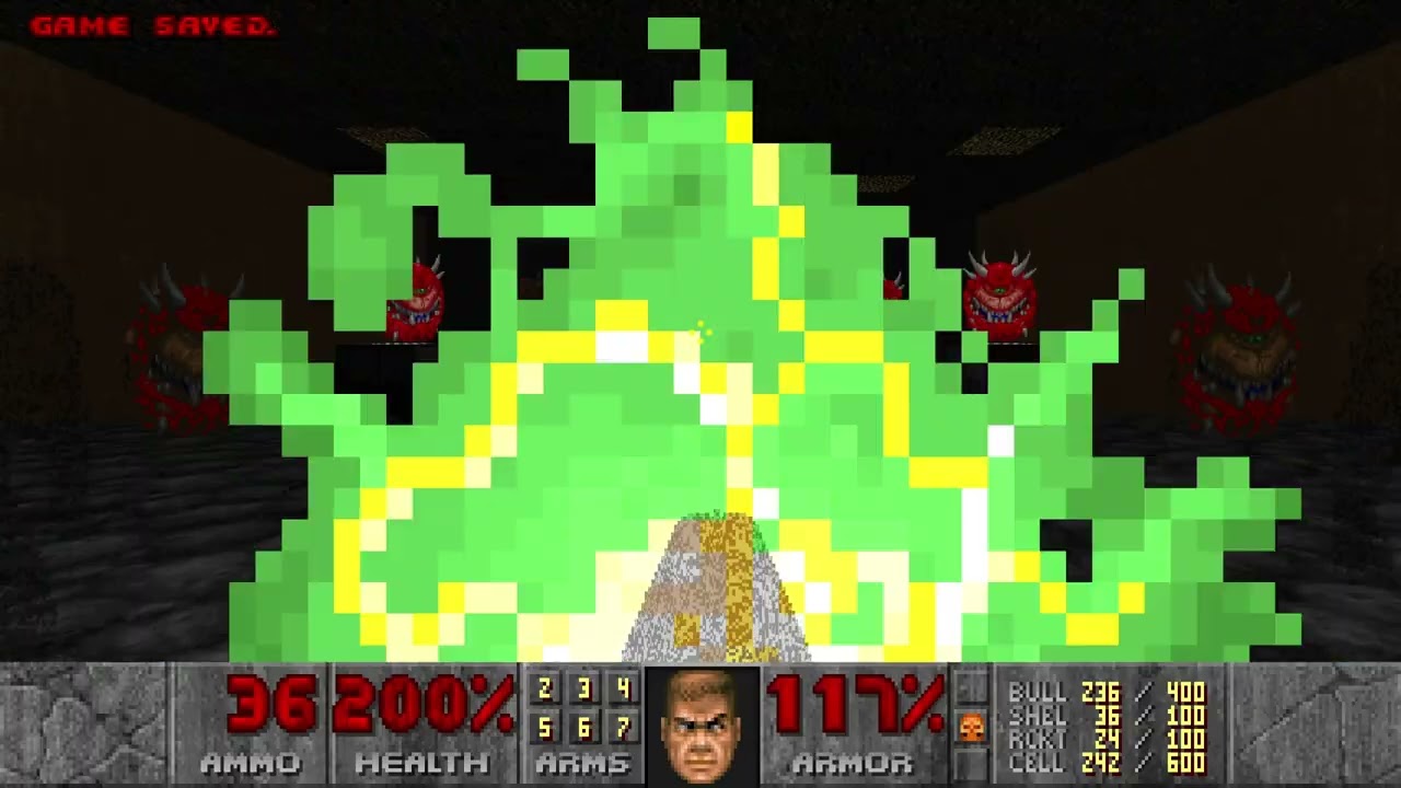 Doom 2 1994 play-through - Level 18: The Courtyard