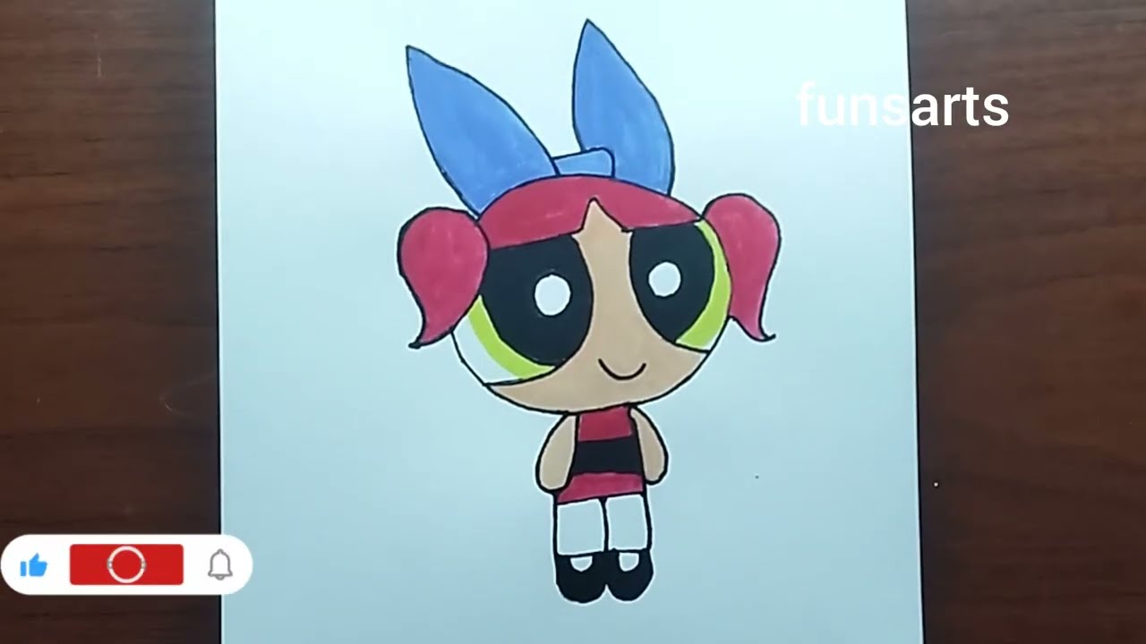 How to draw powerpuff girls character #drawing #draw #funsarts @funsarts 