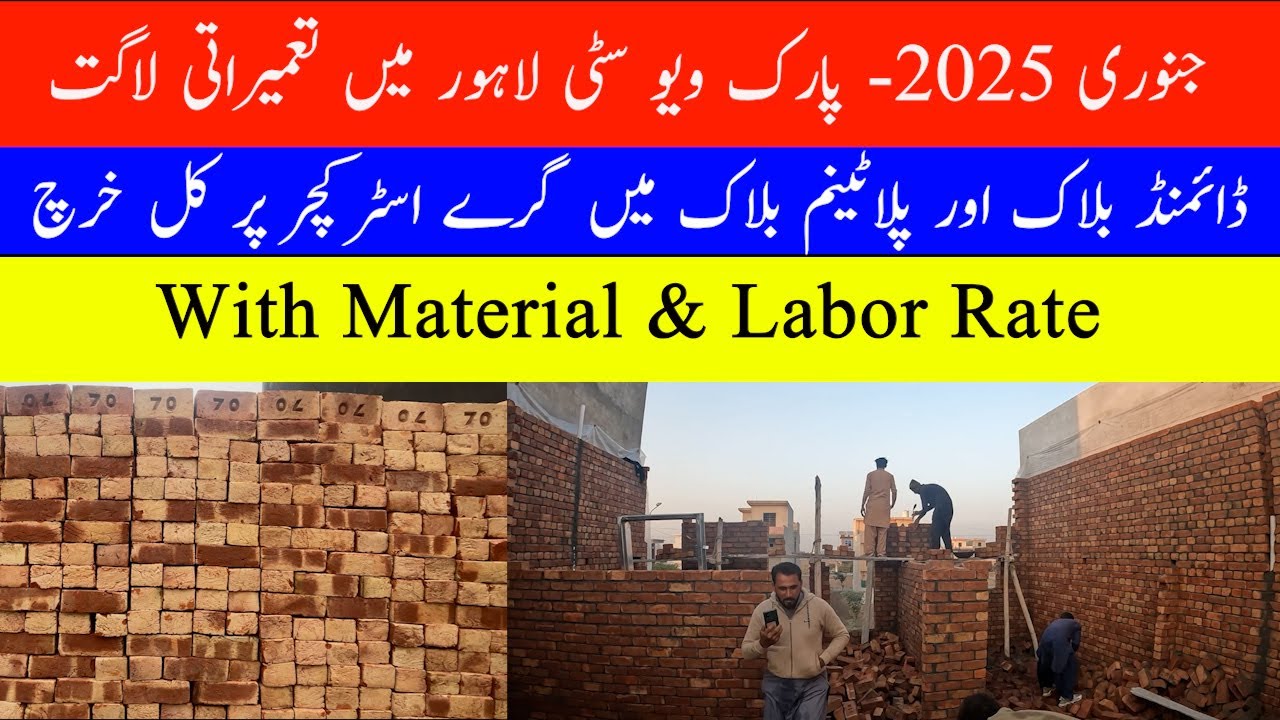 Parkview City Lahore | 5 Marla Grey Structure Cost in Diamond & Platinum Block Updated Jan 2025 |