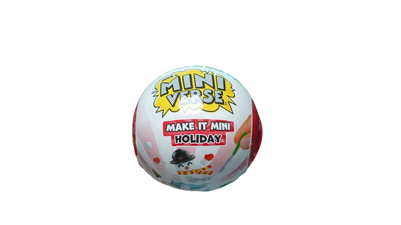 Набор для творчества Miniverse Make It Mini Holiday Series 3 Snowman Cake Remix Craft: распаковка...