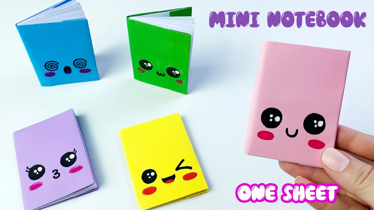 Cách Làm 📓 SỔ TAY MINI 📓 Dễ Thương Chỉ 1 Tờ Giấy A4 / DIY Mini Notebook Easy