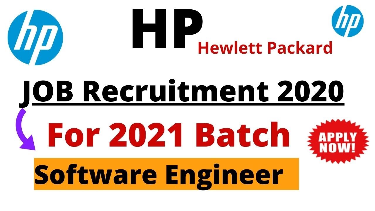 HP Off Campus Drive - Software Engineer R&D Intern | Hewlett Packard Recruitment for 2021 Batch